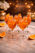Luxus-Cocktailkerze „Aperol Spritz“ - Handgemachte Sommerdrink-Kerze