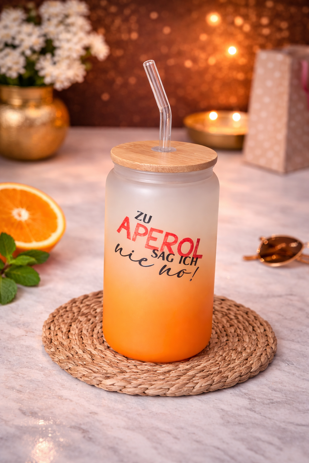 Aperol Lover Glastrinkflasche