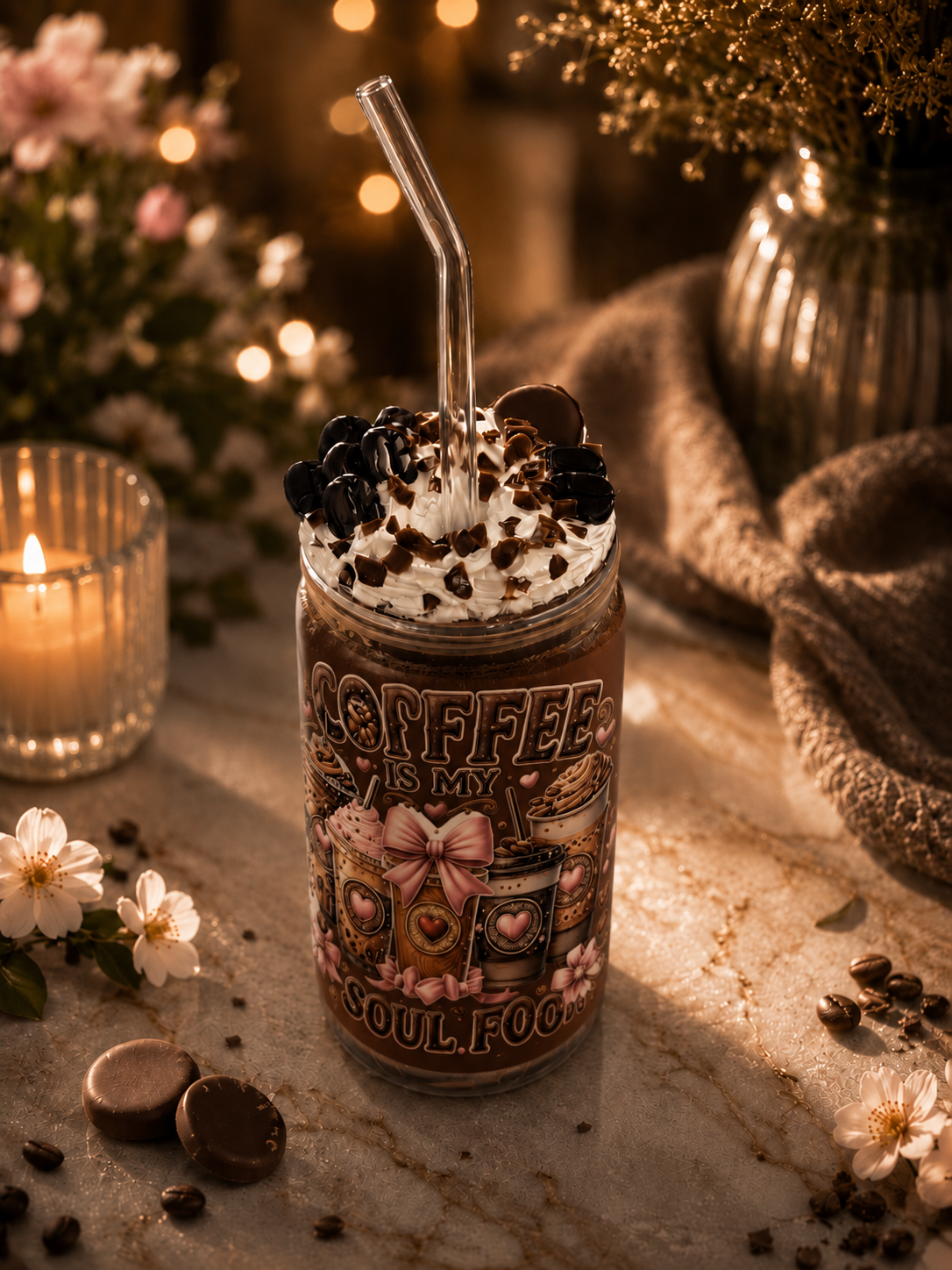 Summer Edition Trinkbecher – Früchtesirup & Milch Design (Handmade)
