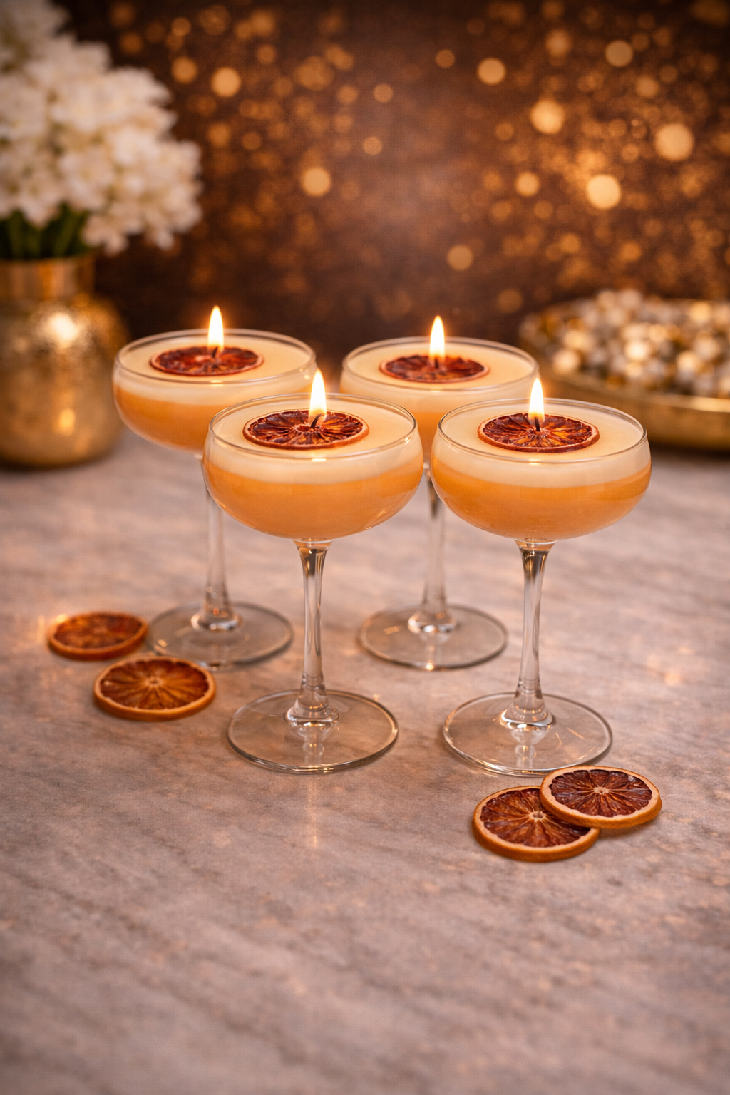 Luxus-Cocktailkerze „Pornstar Martini“ – Fruchtige Cocktailkerze im Glas