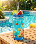 Summer Edition Trinkbecher – Früchtesirup & Milch Design (Handmade)