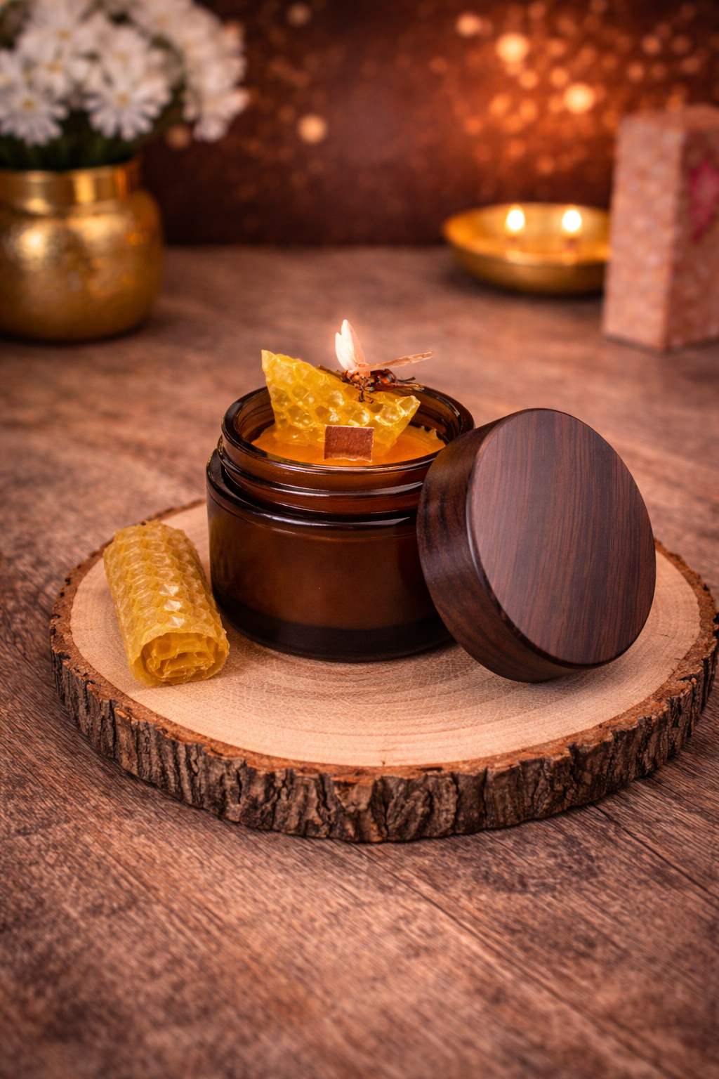 Honigduftkerze „Sweet Honey“  ( 3 Stück ) – Sanfter Wohlfühlduft für dein Zuhause