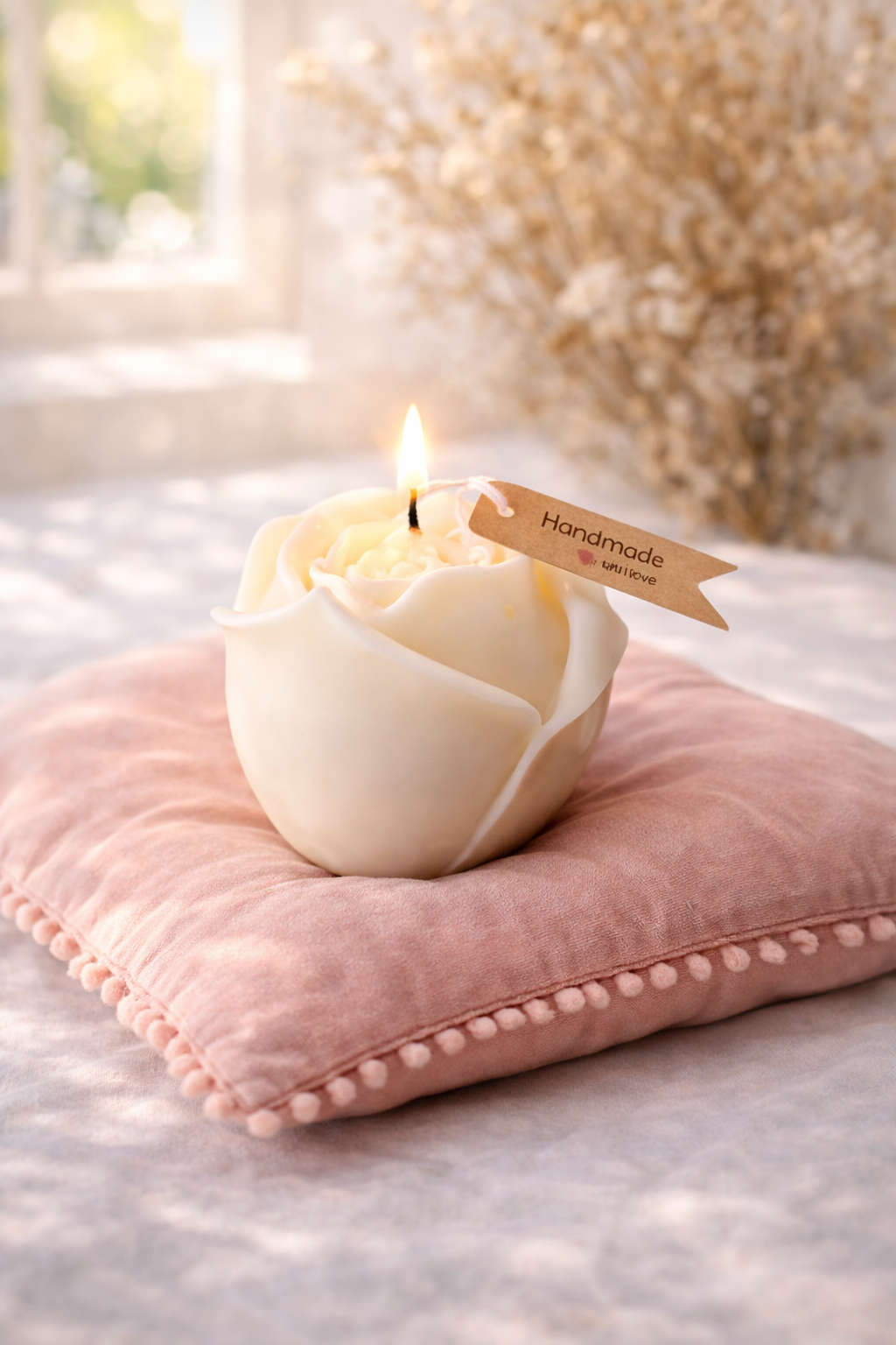 Design-Standkerzen in Creme