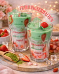 Latte-Liebe Kerze im Glas – Strawberry Matcha, Matcha Latte & Iced Coffee