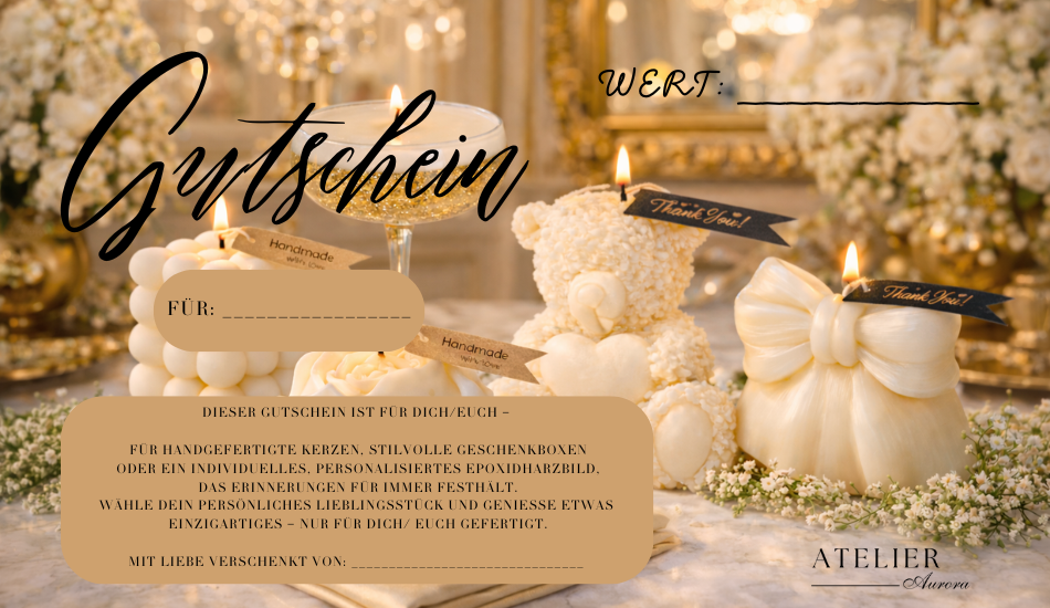 Gutschein Atelier Aurora - Das perfekte Geschenk